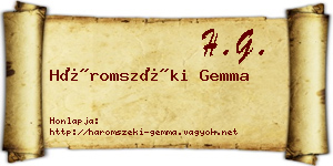 Háromszéki Gemma névjegykártya